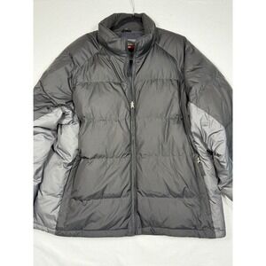 Eddie Bauer Weather Edge Down Puffer‎ Jacket Men's black Gray Coat SZ XXL